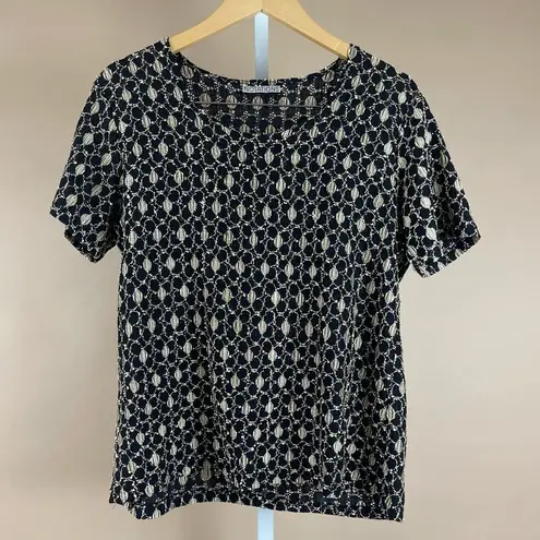 Notations Vintage Medium Holiday Gold Black Formal Top Metallic 40’s 50’s Retro