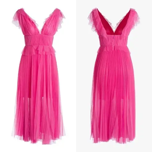 Maria Lucia Hohan Dress Iselin Tulle Maxi Birthday Fun Wedding Pink 4 GUC