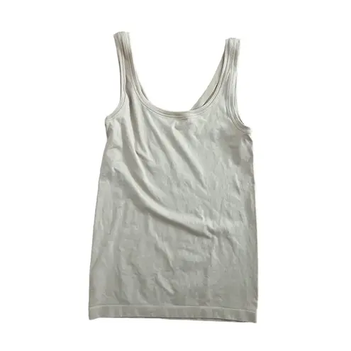 Soma Women’s Cream Tank Top Medium Beige Neutral Scoop Neck