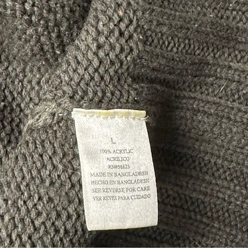 Ellen Parker Grey Cable Knit Short Sleeve Sweater Dress Gray Size undefined