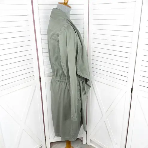 Max jeans  Tencel Drape Front Cinch Waist Utility Jacket‎ Sage Green XS