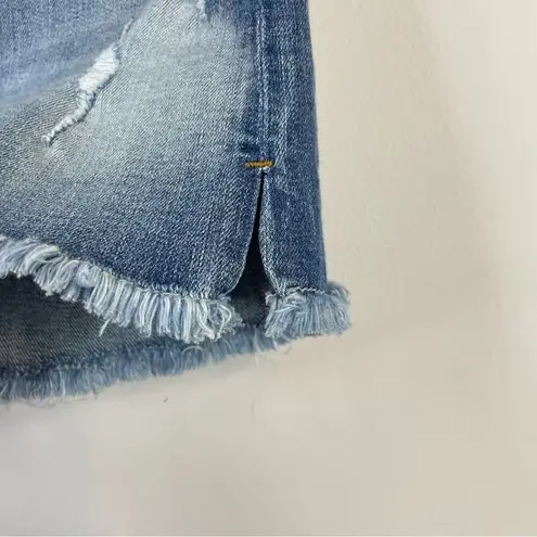 KanCan Bke Mid Rise Stretch Distressed Rips Cutoff Denim Jean Shorts womens 25 Blue