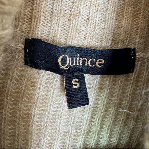 Quince Baby Alpaca Wool Knit Turtleneck Sweater Camel Size S
