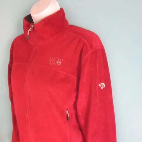 Mountain Hardwear Mountain Hardware Womens Dark Red Size Medium Zip Up Soft Fleece Jacket