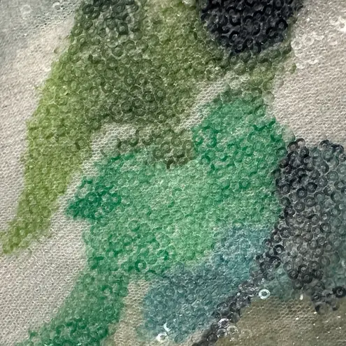 WORTH New York | Green Teal Grey Sequins Formal Fitted Pencil Skirt Size 6 S