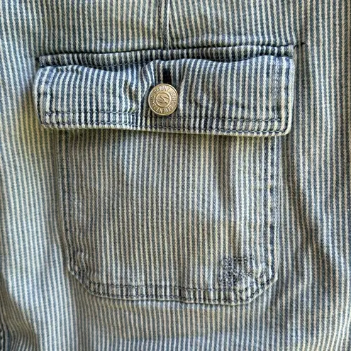 Seven7 jeans denim striped utility skirt size 12