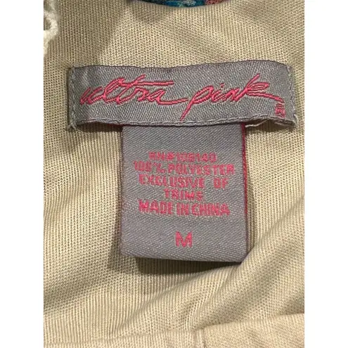 Ultra Pink Midi Dress Juniors M Multicolor Bohemian Sun Sleeveless Casual Lace