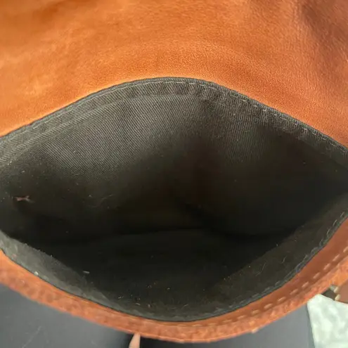 Harbour 2nd Leather Crossbody Bag Brown Distressed Anchor Flap Purse