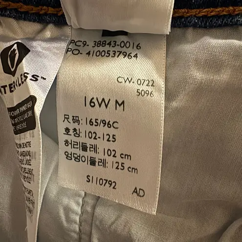 Levi’s Medium Wash Ribcage Straight Ankle Jean Women’s 16W Jazz Pop Blue