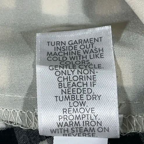 J.JILL COTTON STRETCH ANKLE PANT ZIP POCKETS WOMEN 10 BLACK/WHITE PLAID NEW A67 Black