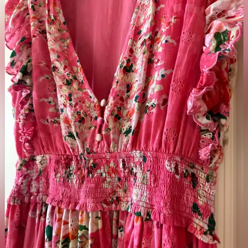 HEMANT AND NANDITA Tula Sleeveless Dress in Carnation Pink - Image 8