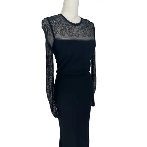 Alexander McQueen Lace And Ribbed-Ottoman Midi Dress