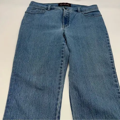 Gloria Vanderbilt Medium Wash Straight Leg High Rise Mom Denim Jeans-Size W34