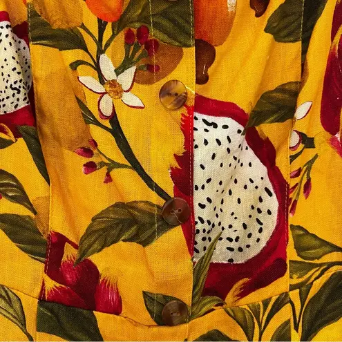 Farm Rio Fruit Lovers Linen Mini Dress XS