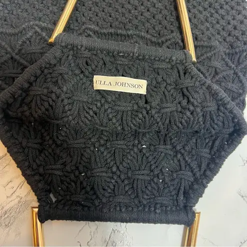 Ulla Johnson Black Kala tote with brass handles