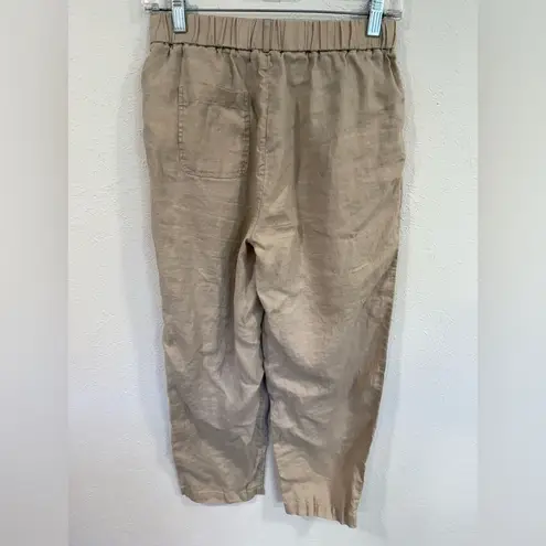 Quince European Linen Pants Driftwood Beige Khaki Size XS