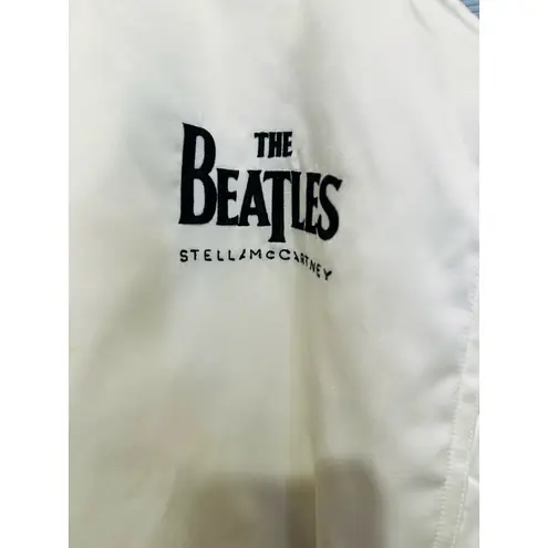 Stella McCartney White The Beatles Get Back Embroidered Satin Bomber Jacket XS