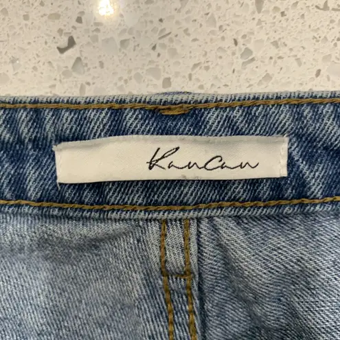 KanCan Sz 9 28 Jean Distressed Holes Busted Knees High Rise Waist Denim Women’s Blue