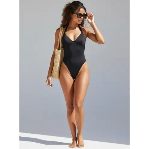 MONDAY SWIMWEAR Honolulu One Piece Swim, Black, V (US12/14) Black Size XL