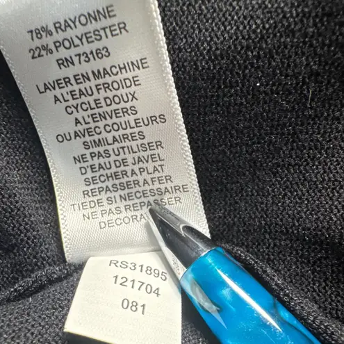 Cable & Gauge Color Block Sweater Knit Top Keyhole Detail XL