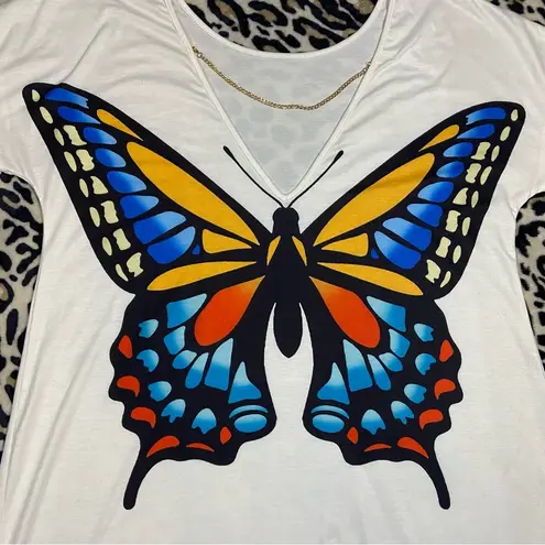 Butterfly shirt 2XL White Size XXL