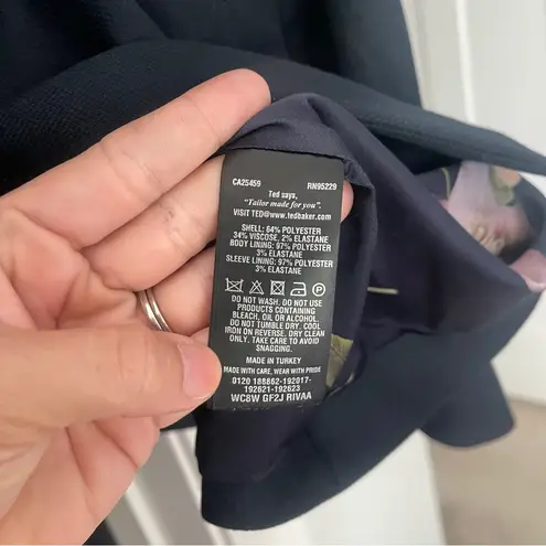 Ted Baker London Navy Blue Rivaa Tailored Blazer Size 12