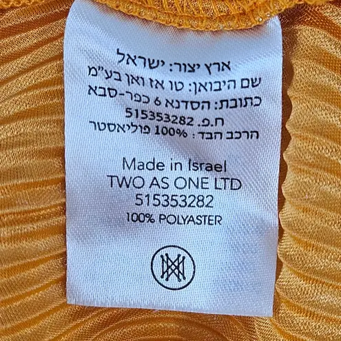 Sabina Musayev Alma Dress Mandarin Mini Size Medium Gold Metallic