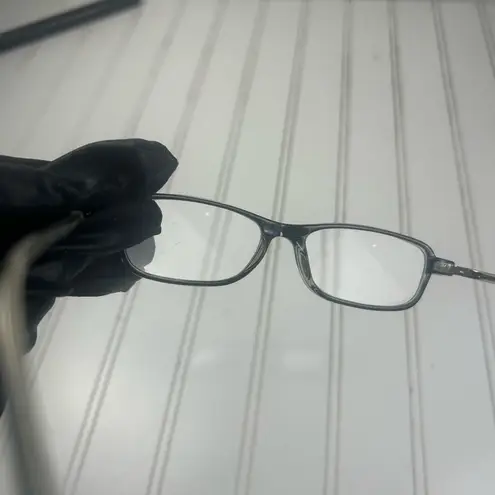 Slim Gray Metal Rectangular Eyeglasses ā Reading Glasses Frame Brown