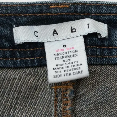 CAbi ‎ Slim Straight Leg Medium Wash Jeans Style 622 Size 8