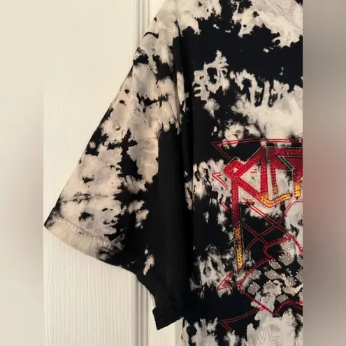 Affliction Women’s AC Moto Flag T-Shirt Mini Dress Size Small