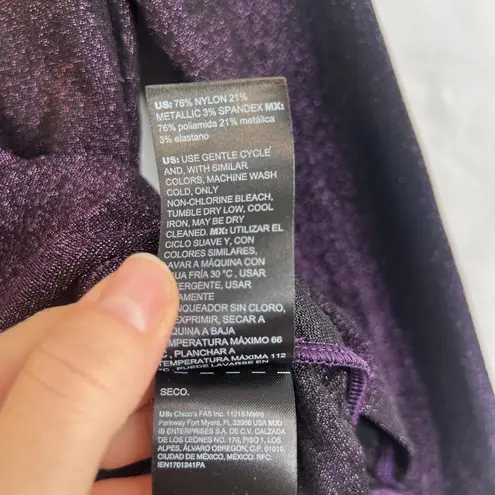 White House | Black Market WHBM NWT Metallic Shimmer Purple Stretchy Dressy Top Christmas Holiday Sz XS