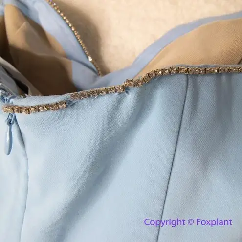 Monique Lhuillier ML Strapless Sweetheart Dress blue, size 4