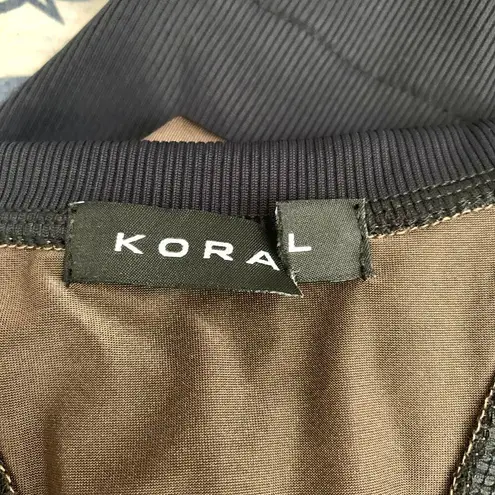 Koral 3/$15 NEW Asymmetric Colorblock Ribbed Tank Top in Brown/Black