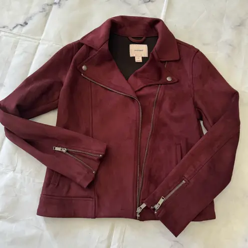 Old Navy  burgundy moto jacket ✨