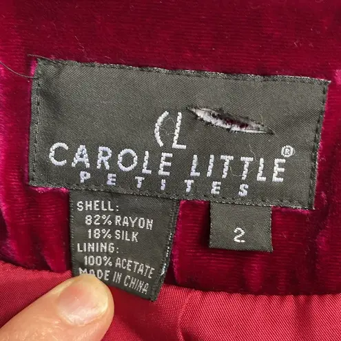 carole little Petites velvet jacket with beaded detailing.