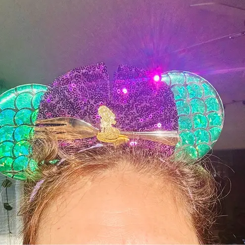 Adorable Ariel The Little Mermaid inspired Mouse Ears headband Green