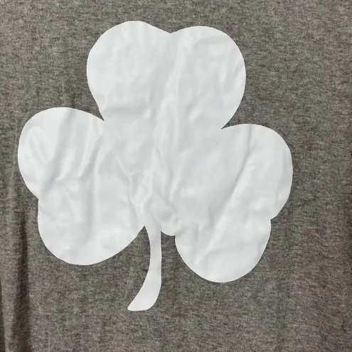 LEO ROSI GRAY W/ WHITE CLOVER GRAPHIC & BROWN ELBOW PATCHES LIGHTWEIGHT MEDIUM