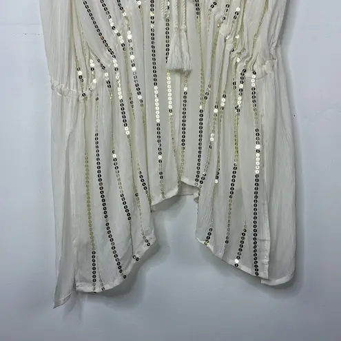 Cover kimono wrap sequined off white Size L
