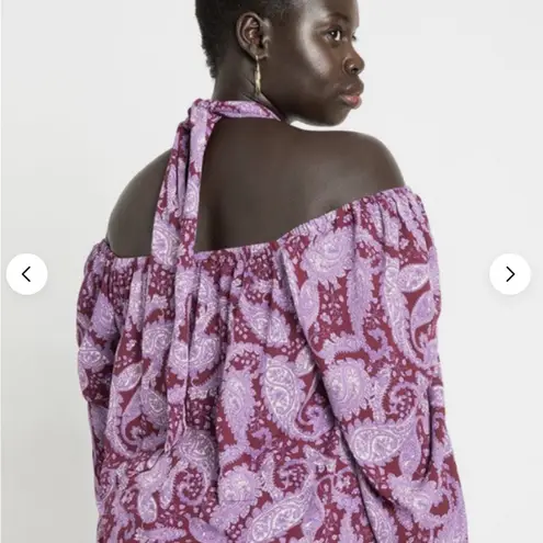 Eloquii New! Shoulder Placket Blouse in Be-rad Paisley, size 18