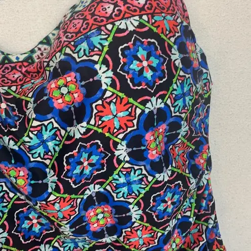 La Blanca womens 14 large one piece swimsuit bathing multicolor halter padded sl