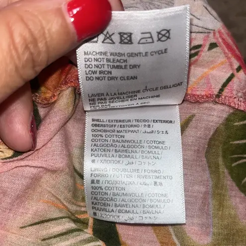 Farm Rio for Anthropologie Yasmine Ruffled Blouse Toucan Floral Tropical Small