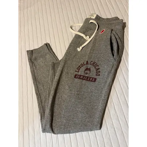 Loyola Chicago Ramblers League Sweatpants Joggers Gray Womens Small