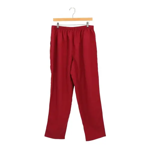 NWT AKS Amy K Su Cranberry Red Tencel Pants L Size L