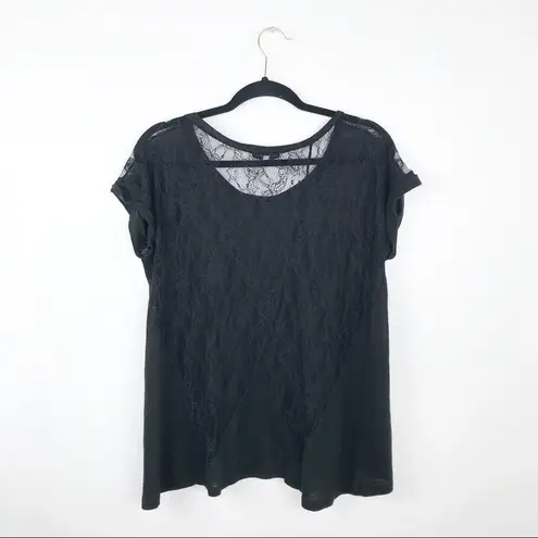 Sandro  black linen lace back blouse‎ - Image 4