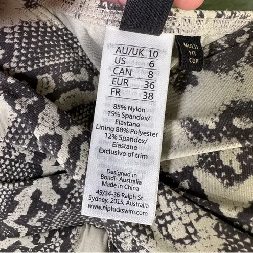 NIPTUCK SWIM Snake Print Ruched Multi Fit Cup One