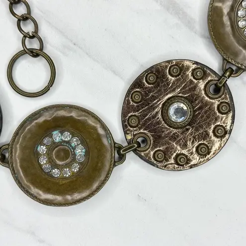 Chunky Rhinestone Gold Tone Chain Link Belt Small/Medium (S/M) ✨