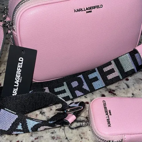 Karl Lagerfeld Karl Lagerfeld Paris Maybelle Camera Crossbody Bag Blush Pink NWT