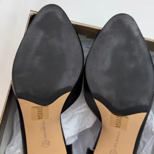 Giani Bernini Women's Valorr Peep Toe d'Orsay Leather Pumps- Size 6.5