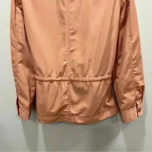 St. John Cowl Neck Zip Front Jacket Lightweight Coral Rose Women's Medium