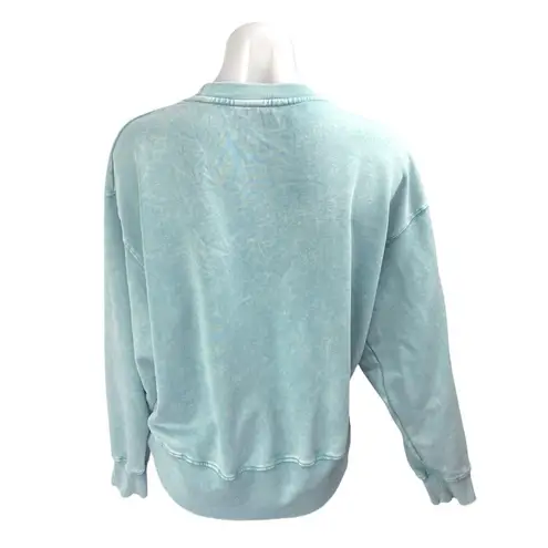 Joy Lab Women's Blue Knit Long Sleeve Crew Neck Sweatshirt Sweater Top Size S